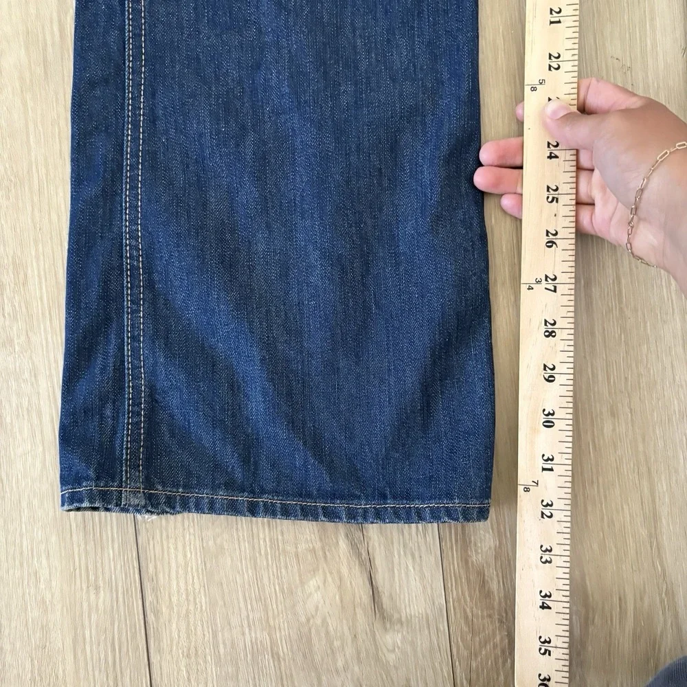 Polo Ralph Lauren Men's Dark Wash Blue Denim Jeans 36 Straight Mid Rise